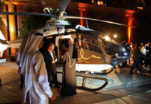 Hermes helicopter at Emirates Palace Abu Dhabi